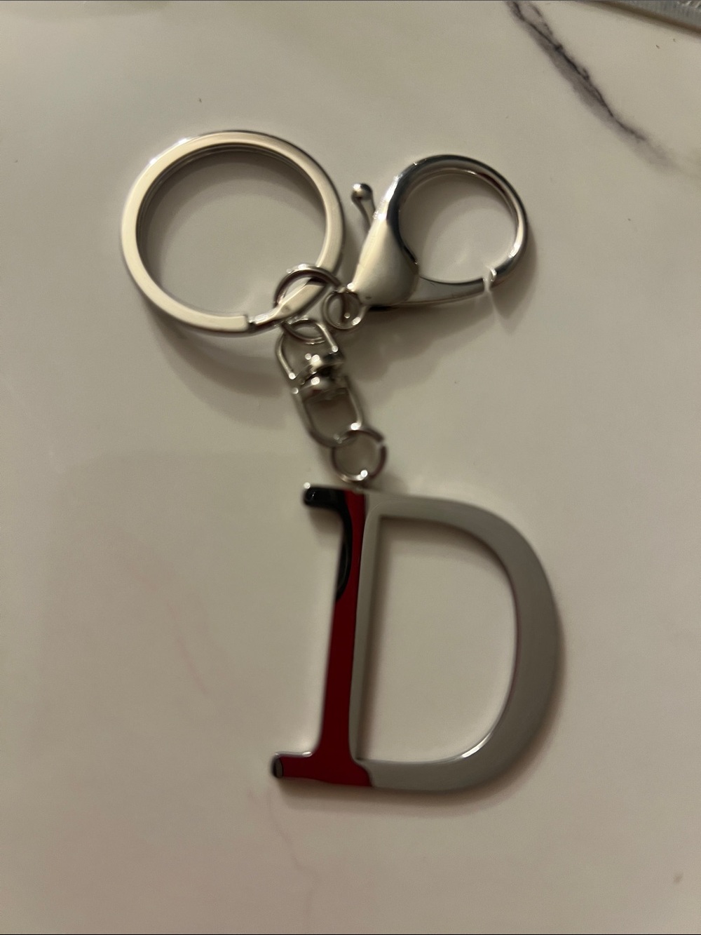Silver Letters Keychain Charm - Women's Accessories - Picture 13 of 15
